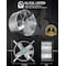 Iliving Silver 14 in. 120-Volt Wall Mounted Variable Speed Gable Exhaust Fan with Thermospeed Controller ILG8G14-22ST - alternate 2